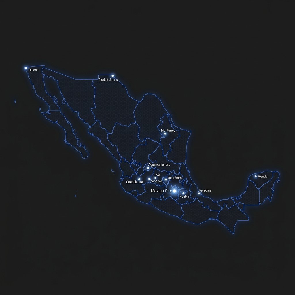 Mapa de oficinas y módulos REPUVE en México